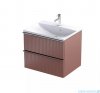 Oristo Etna szafka podumywalkowa wisząca Ryflowana 60x50x45 ceglany mat OR52-SD2S-60-19R